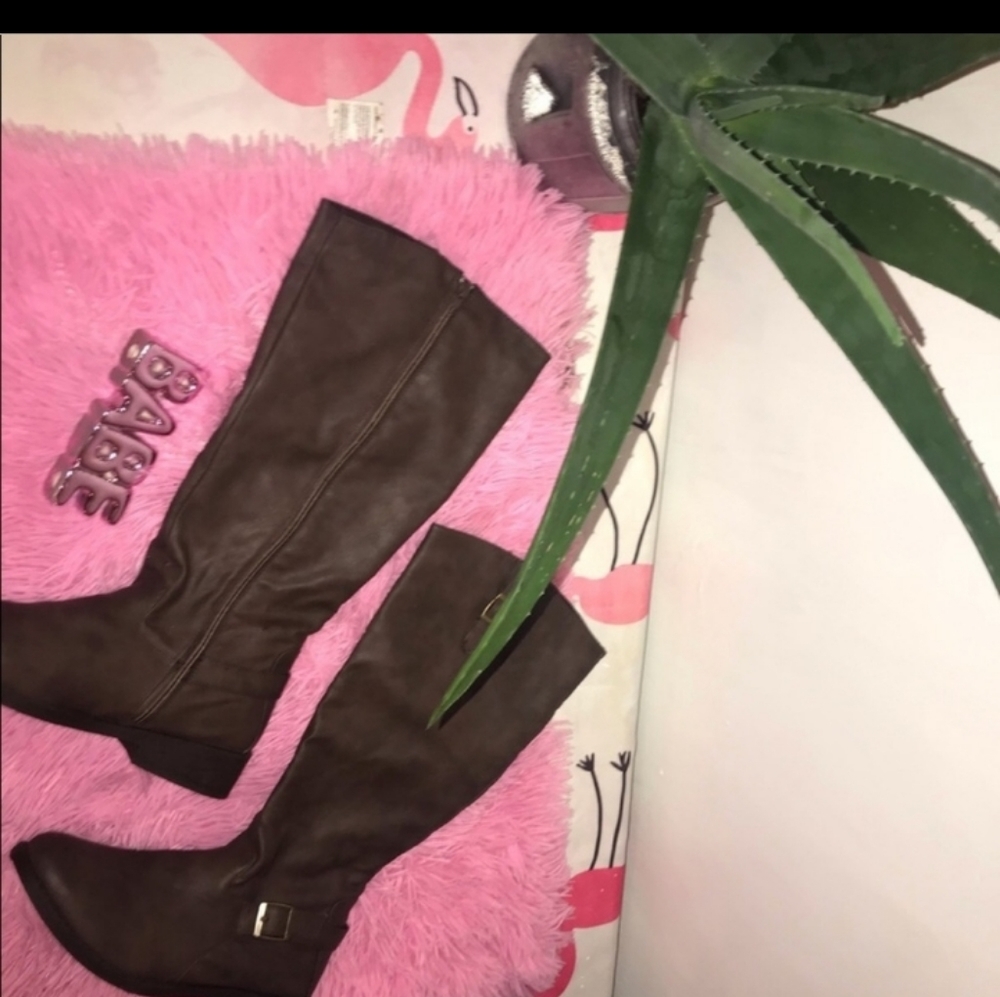 🥳HP🥳Qupid New Tall Brown Boots  Women's Size 9 Black Heels